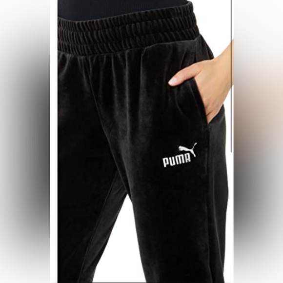 Puma NWT M Black Velvet Joggers - Picture 3 of 8